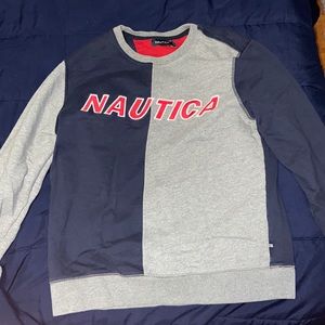Nautica Blue and Grey Sweater